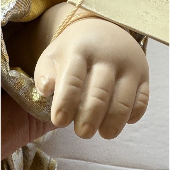 Pauline Bjoness Jacobsen Asian Doll Gold & Silver Lame' Stripe Robe Pants 14'' - Picture 10 of 16